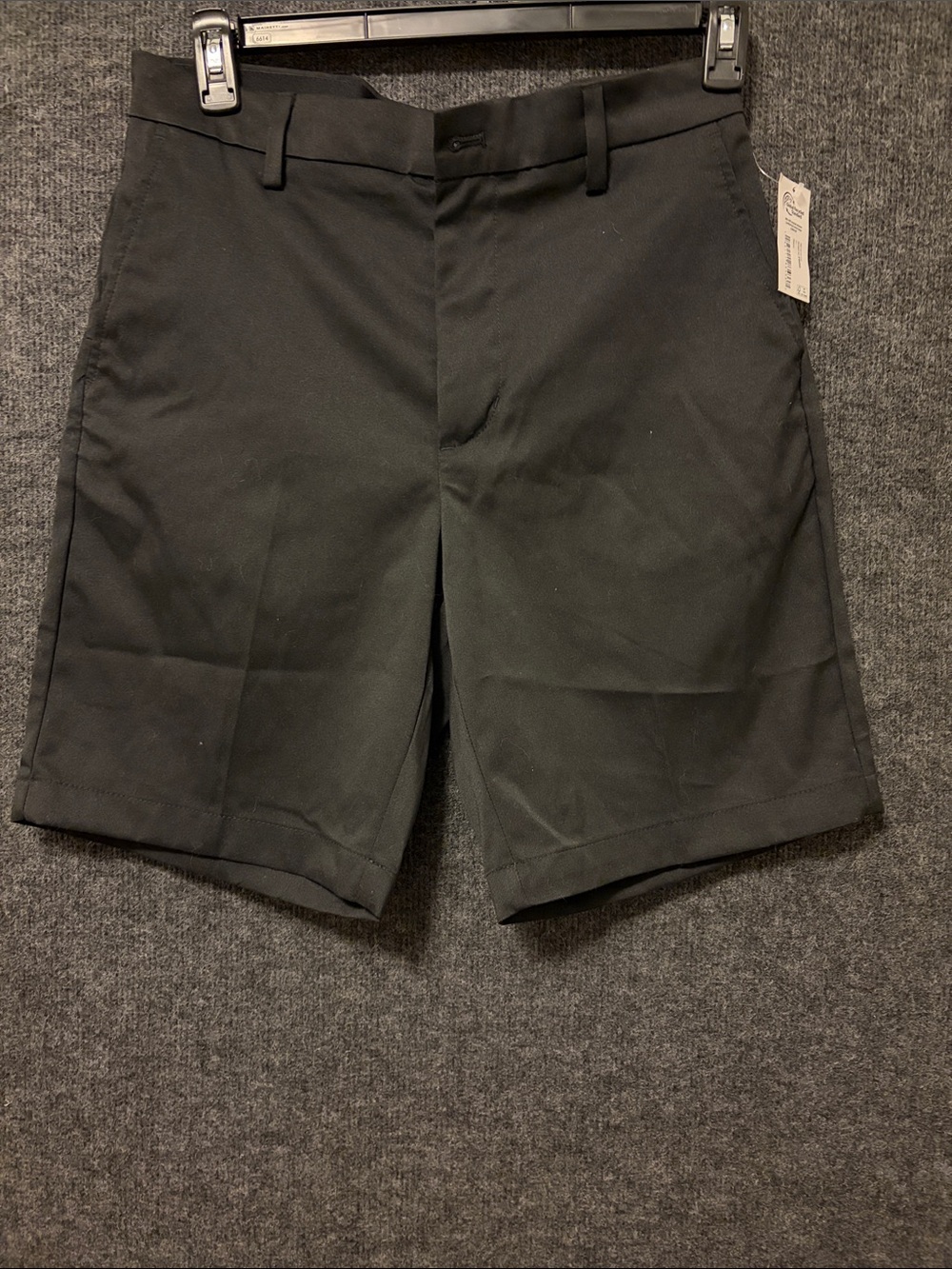 Amazon Essentials Men's Black Flat-Front Shorts